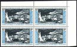 T.A.A.F.  1965 AIR 50f Discovery Of Adelie By Dumont D'Urville (Yvert 8) - A Superb Never Hinged Mint Corner Block Of Fo - Otros & Sin Clasificación