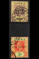 1906  KEVII Surcharged Set, SG 69/70 Fine Used (2 Stamps) For More Images, Please Visit Http://www.sandafayre.com/itemde - Gambia (...-1964)