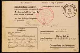 PRISONERS OF WAR MAIL  BELGIUM 1941-1944 Interesting Group Of All Different Printed 'Kriegsgefangenenpost' Stampless Car - Other & Unclassified