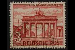 1949  3m Brown-red Buildings 'coloured Spot Over RA' PLATE FLAW (position 17), Michel 59 I, Very Fine Cds Used, Fresh, E - Sonstige & Ohne Zuordnung