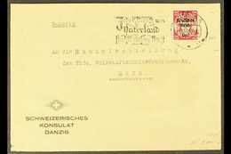 1939 (11 DEC)  Printed Cover From The Swiss Consulate In Danzig To Bern, Bearing Germany 1939 Rpf Surcharge On 25pf Of D - Andere & Zonder Classificatie