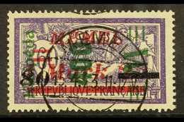 1923  400m On 80m On 1.25m On 60c Violet & Blue Surcharge With 4.6mm SPACING VARIETY, Michel 165 I, Very Fine Cds Used,  - Andere & Zonder Classificatie
