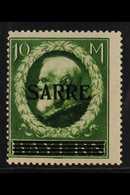 1920  10m Green Stamp Of Bavaria With "SAARE" Overprint (Michel 31, SG 31), Fine Mint, Centred To Left, Fresh, Expertize - Andere & Zonder Classificatie