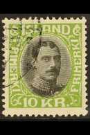 1931  10kr Black And Green, Christian X, Fac. 157, Very Fine Used. For More Images, Please Visit Http://www.sandafayre.c - Other & Unclassified