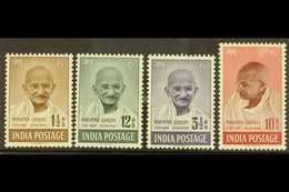 1948  Gandhi Complete Set, SG 305/08, Never Hinged Mint, 10r With Minor Rub, Fresh. (4 Stamps) For More Images, Please V - Otros & Sin Clasificación