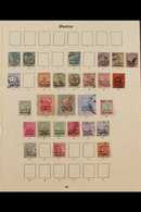 GWALIOR  1885-1935 FINE USED COLLECTION On Pages, Virtually All Different, Includes 1885-97 Black Opts Most Vals To 5r,  - Other & Unclassified