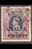 GWALIOR  1938-48 25r Slate Violet & Purple Opt'd "Gwalior", SG 117, Very Fine Used For More Images, Please Visit Http:// - Andere & Zonder Classificatie