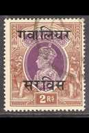 GWALIOR  OFFICIALS. 1942-47 2r Purple & Brown, SG O92, Fine Used For More Images, Please Visit Http://www.sandafayre.com - Andere & Zonder Classificatie