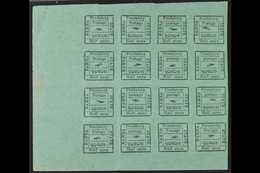 BAMRA  1890-93 ½a Black On Blue-green COMPLETE SHEET Of 16 From Setting VI, Consists Of Nine Stamps With Capital 'P' (SG - Autres & Non Classés