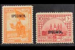 1923-25  5r Orange And 10r Lake Pictorials Top Values Both With "SPECIMEN" Overprints, SG 52s/53s, Fine Mint, Fresh. (2  - Iraq