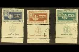 1949  New Year Complete Set With Tabs (Bale 18/20, SG 18/20), Very Fine Cds Used, Very Fresh, Cat £450. (3 Stamps) For M - Otros & Sin Clasificación
