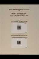 1863  ISSUE ESSAYS, PROOFS AND SPECIMENS  Superb And Possibly Unique Collection Including Die Proofs Engraved By J.F.Jou - Sin Clasificación