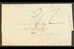 1822 FLEURON ON ENTIRE TO SCOTLAND "PR PACKET ST ANN"  (Feb) Lengthy Letter Showing Clear But Feint Cancel. Glasgow Arri - Jamaica (...-1961)