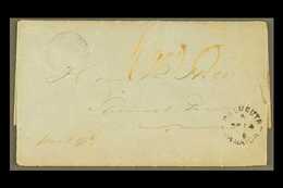 1860 FALMOUTH RIOTS MENTIONED IN ENTIRE LETTER  (Sept) Lengthy Entire Letter Falmouth To Spanishtown, With Cds's Of Each - Jamaica (...-1961)