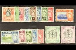 1956-58  Complete Definitive Set, SG 159/174, Never Hinged Mint. (16 Stamps) For More Images, Please Visit Http://www.sa - Jamaica (...-1961)