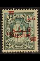 1952  2f On 2m Bluish Green On Palestine, Perf 13½ X 13, SG 314e, Never Hinged Mint For More Images, Please Visit Http:/ - Jordania