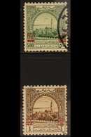 1952 OBLIGATORY TAX USED TOP VALUES.  500f On 500m Green & 1d On £1 Brown, SG T343/T344, Very Fine Cds Used (2 Stamps) F - Jordan