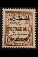 OCCUPATION OF PALESTINE  POSTAGE DUE. 1948 1m Red-brown, Perf 13½ X 13, SG PD17, Never Hinged Mint For More Images, Plea - Jordanien