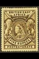 BRITISH EAST AFRICA  1897 5r Deep Sepia, SG 96, Mint , Some Thinning At Top. For More Images, Please Visit Http://www.sa - Vide