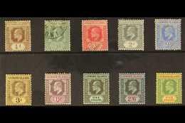 1907-11  Wmk Mult Crown CA Set Complete, SG 36/45, Very Fine Mint (the ½d & 1d Used) 10 Stamps. For More Images, Please  - Leeward  Islands