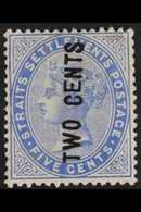 1884  2c On 5c Blue, "E" Wide, SG 78, Mint With Small Age Mark At Top For More Images, Please Visit Http://www.sandafayr - Straits Settlements
