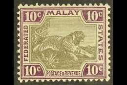 FEDERATED MALAY STATES  1900-01 10c Grey-brown And Purple, SG 20d, Very Fine Mint. For More Images, Please Visit Http:// - Other & Unclassified