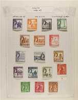 1956-1969 COMPLETE SUPERB MINT COLLECTION  On Leaves, All Different, Includes 1956-58 Pictorials Set, 1965 Defins Origin - Malta (...-1964)