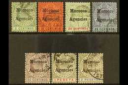 1903-05  Overprints On Gibraltar Complete Set, SG 17/23, Used, The 20c With Crease But All Others Fine Incl The 50c, 1p, - Otros & Sin Clasificación