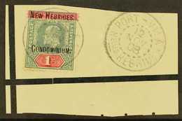 ENGLISH  1908 1s Green & Carmine Watermark CA Overprint, SG 9, Fine Used On Piece Tied By "Port Villa" Cds Cancel, Plus  - Andere & Zonder Classificatie