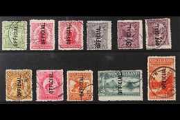 OFFICIALS  1907-11 USED SET. An Attractive Set Of Stamps From The 1902-06 Issues Overprinted "OFFICIAL" Reading Upwards, - Other & Unclassified