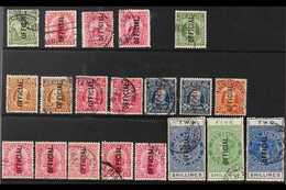 OFFICIALS  1908-26 USED COLLECTION On A Stock Card That Includes 1908-09 ½d Green, 1d Carmine & Both Perf 6d Pink (SG O6 - Otros & Sin Clasificación