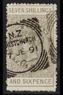 POSTAL FISCAL  1882-1930. 7s6d Bronze-grey, Perf 12, SG F16, Fine Used With "Christchurch" Squared Circle Postmark. For  - Otros & Sin Clasificación