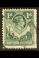 1938-52  1d Green 'EXTRA BOATMAN' Variety, SG 28a, Used, A Couple Of Slightly Short Perfs At Top Left And Top Right, Fre - Northern Rhodesia (...-1963)