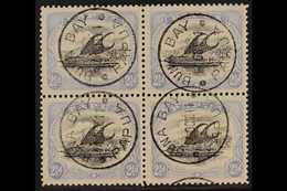 1907-11  2½d Black & Pale Ultramarine Lakatoi Wmk Sideways Perf 11, SG 51a, Fine Cds Used BLOCK Of 4 (positions 17-18 &  - Papua New Guinea