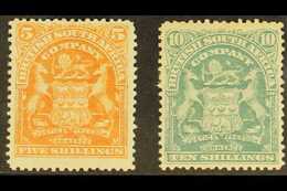 1898  5s Brown Orange And 10s Grey Green Arms, SG 87, 89, Very Fine And Fresh Mint. (2 Stamps) For More Images, Please V - Otros & Sin Clasificación