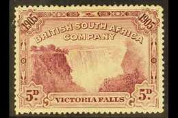 1905  5d Claret, P.14½ Victoria Falls, VARIETY, Similar To "Bird In Tree," SG 96, Mint. This Variety, Similar To That Li - Otros & Sin Clasificación