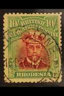 1913-19  10s Carmine-lake And Yellow-green Admiral, Die III Perf. 14, SG 277, Fine With Livingstone 1920 Upright Cds. Fo - Other & Unclassified