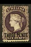 1864-80  3d Deep Dull Purple With Type B Surcharge, Perf 12½, SG 11, Very Fine Mint. For More Images, Please Visit Http: - Saint Helena Island