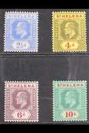 1908-11  KEVII Definitive Complete Set, SG 64/70, Very Fine Mint (4 Stamps) For More Images, Please Visit Http://www.san - St. Helena