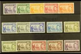1938-44  Pictorial Definitive Set Plus 8d Listed Shade, SG 131/40, Fine Mint (15 Stamps) For More Images, Please Visit H - St. Helena