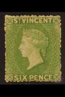 1878  6d Pale Green, Upright Star Wmk, SG 26a, Mint, Signed Diena For More Images, Please Visit Http://www.sandafayre.co - St.Vincent (...-1979)