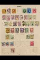 1871-1929 OLD TIME USED COLLECTION.  A Chiefly ALL DIFFERENT Used Collection Presented On A Pair Of Printed "Imperial" A - Sarawak (...-1963)