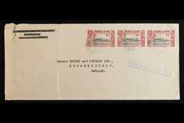 1941  (March) Envelope To England, Bearing 1d X3 Tied Freetown Cds's, Violet Boxed "PASSED BY CENSOR. 3.", Censor Re-sea - Sierra Leone (...-1960)