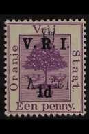 ORANGE FREE STATE  1900 1d On 1d Purple, Raised Stops, SG 113, Variety "surcharge Double, One Inverted And Reversed", Ve - Zonder Classificatie