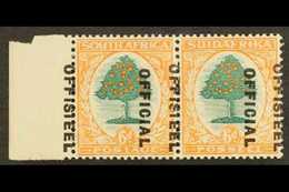 OFFICIAL VARIETY  1930-47 6d Green & Orange, OVERPRINT SHIFTED TO LEFT VARIETY, Left Marginal Example With "OFFISIEEL" P - Sin Clasificación