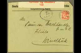 1917 (21 FEB)  Censored Cover To Windhuk Bearing 1d Union Stamp Tied By "GUCHAB" Cds Cancel, Putzel Type B1b Oc (with No - Südwestafrika (1923-1990)