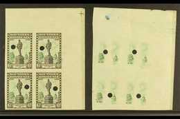 1940  6d Chocolate And Green BSAC Golden Jubilee IMPERFORATE PROOF BLOCK OF FOUR In The Issued Colours Each With A Puch  - Südrhodesien (...-1964)