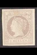 1860-61  2r Lilac On Lilac (Edifil 56, Scott 54, SG 68) Superb Mint With 4 Large Margins And Lovely Fresh Colour. With F - Other & Unclassified
