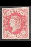 1862  19c Carmine On Lilac-grey (Edifil 60, Scott 58, SG 72), 4 Good Margins, Very Fine Mint. For More Images, Please Vi - Other & Unclassified