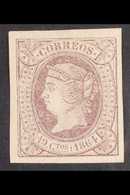 1864  19c Lilac On Lilac (Edifil 66, Scott 64, SG 78), 4 Large Margins, Very Fine Mint. With COMEX Photo-certificate. Fo - Other & Unclassified